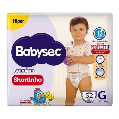 Babysec Fralda Galinha Pintadinha Pants Hiper G 52 Unids