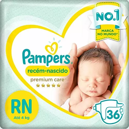 Pampers Fraldas Recém-Nascido Premium Care Rn 36 Unidades