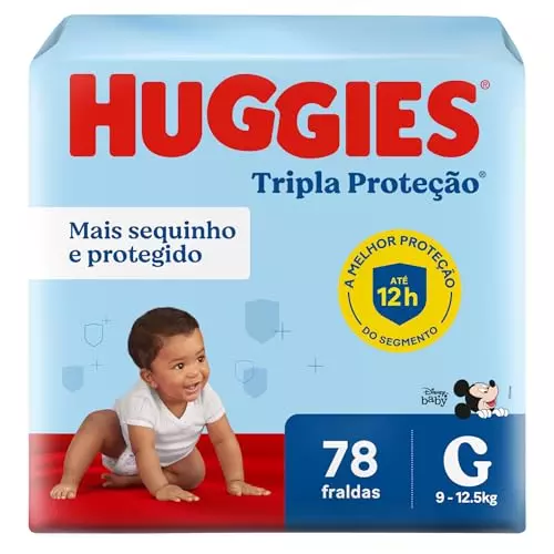 Fralda para bebê Huggies Tripla Proteção