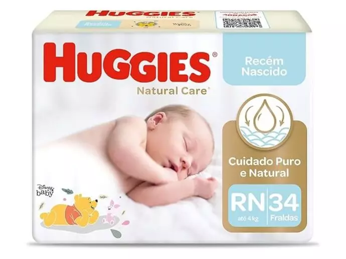 Fralda Huggies Natural Care RN