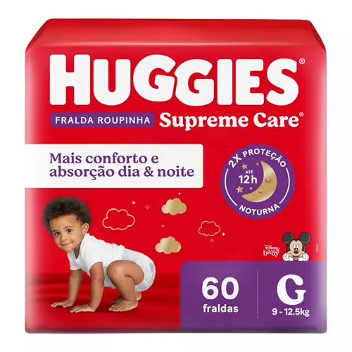 Melhor fralda Huggies: Fralda Huggies Supreme Care Roupinha 60 Unidades