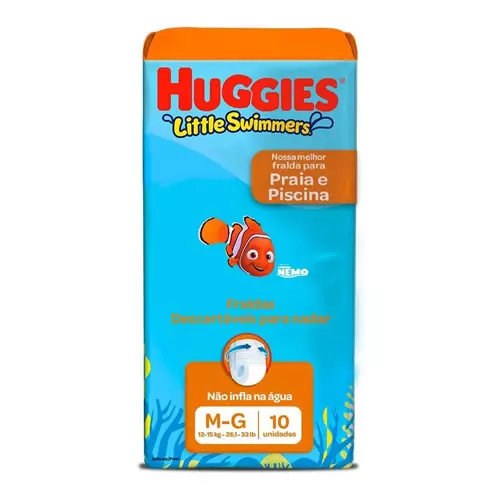 Fralda Huggies Praia e Piscina Little Swimmers 10 Unidades