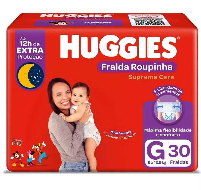 Huggies Supreme Care – Fralda, Roupinha G, 30 Fraldas