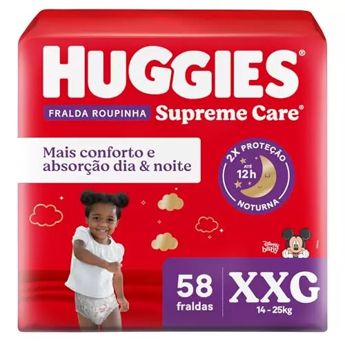 Huggies Fralda Roupinha Supreme Care XXG 58 Un