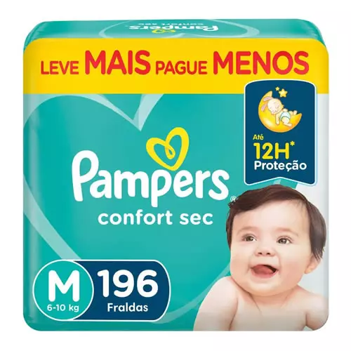 Fralda Confort Sec Pampers Tamanho M