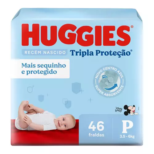 Huggies Fralda Tripla Proteção P 46 Un